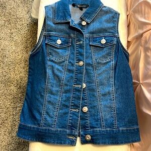 Ladies blue jeans vest